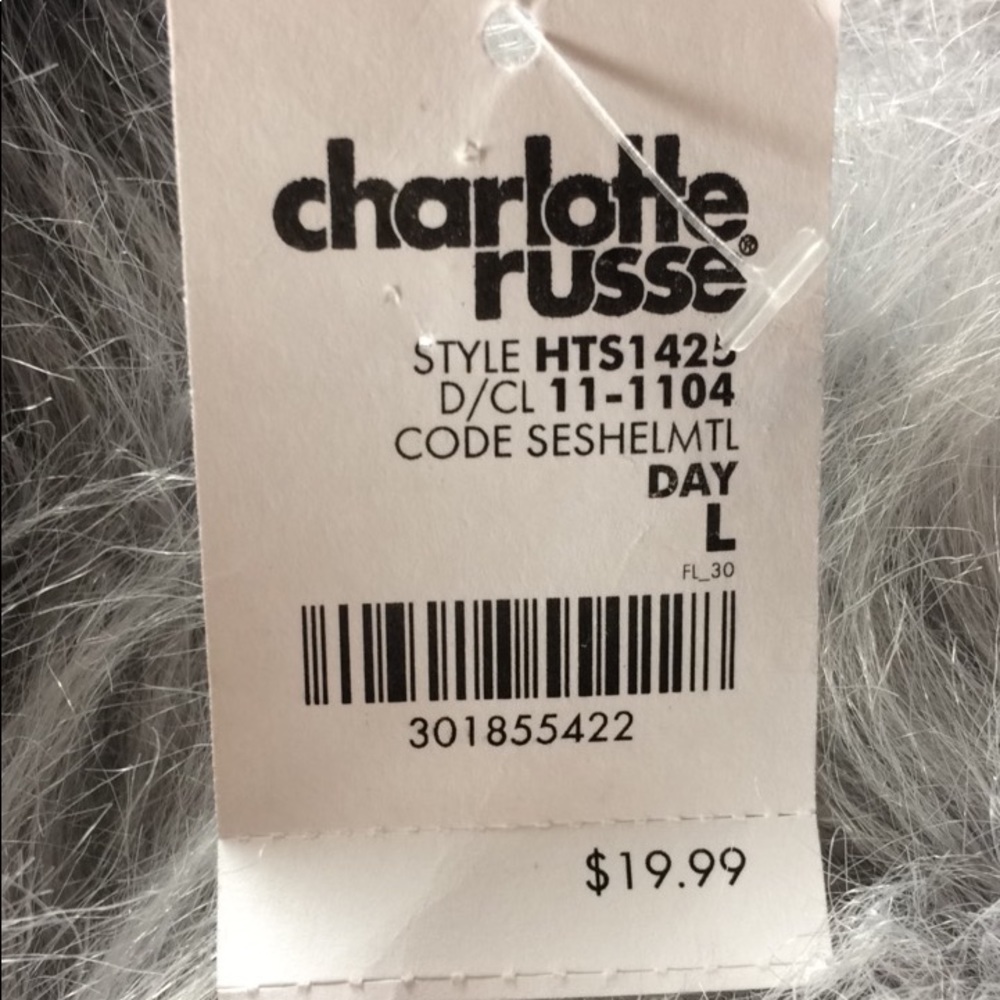 Charlotte Russe Crop Top Striped Zipper sz Large - Picture 8 of 8